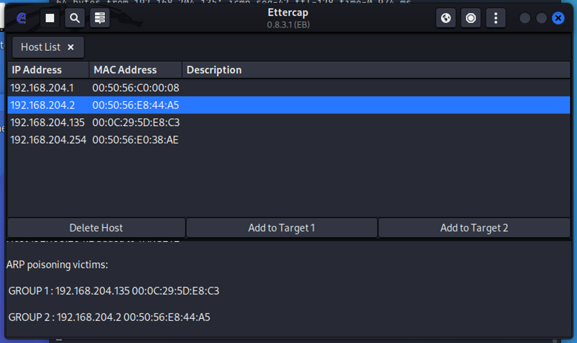 图15 显示ARP poisoning victims