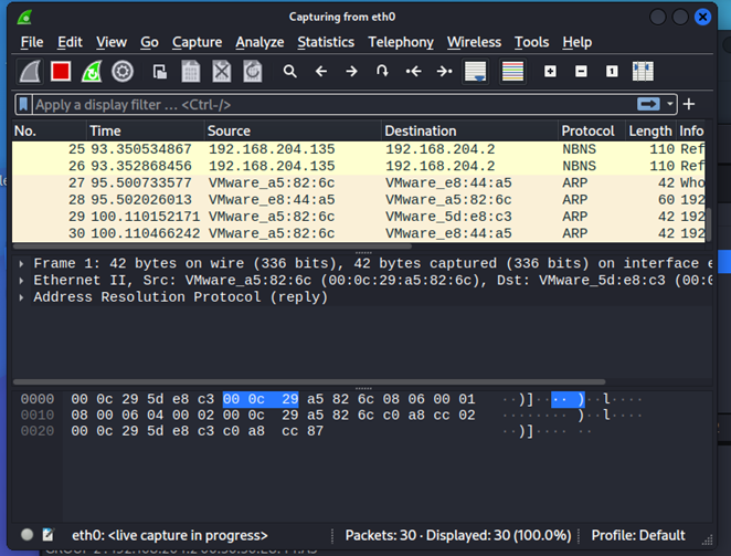 图19 wireshark开始抓包
