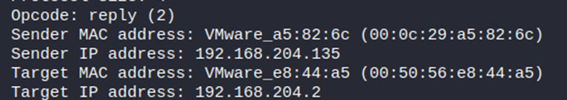 图22 攻击机发送arp欺骗包