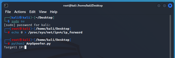 图16 开始Arp欺骗攻击