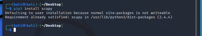 图2 kali安装Scapy