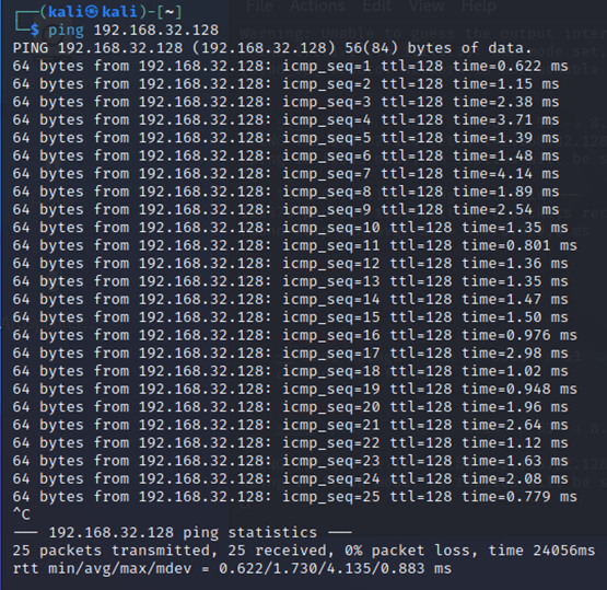 图17 攻击后ping结果