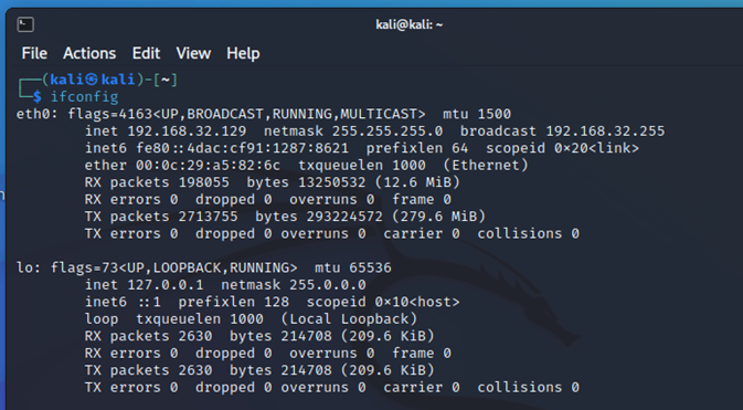 图6 攻击机网络配置